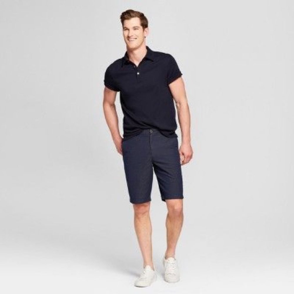 NWT Goodfellow SS Polo Shirt Navy Blue S Men - Picture 3 of 8